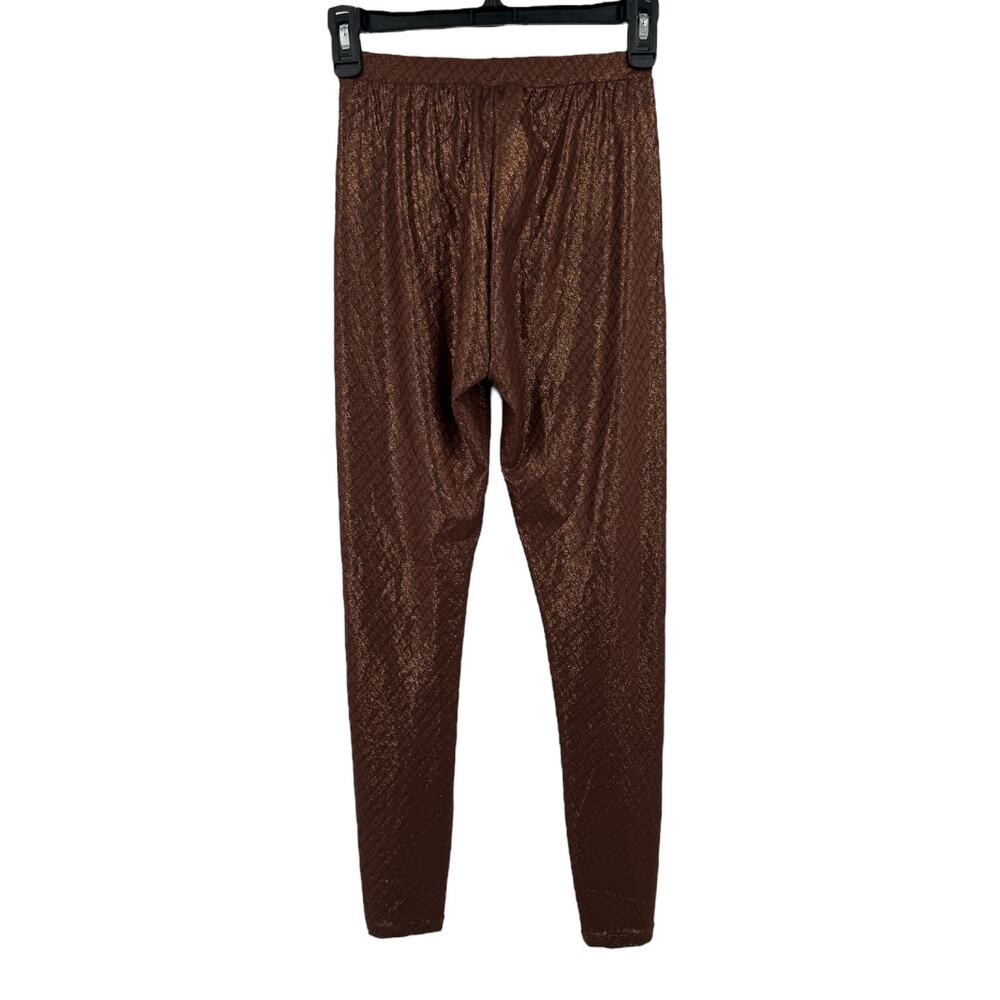 Skims Signature pants logo foil print mesh stretch full length leggings Small S - Picture 5 of 7